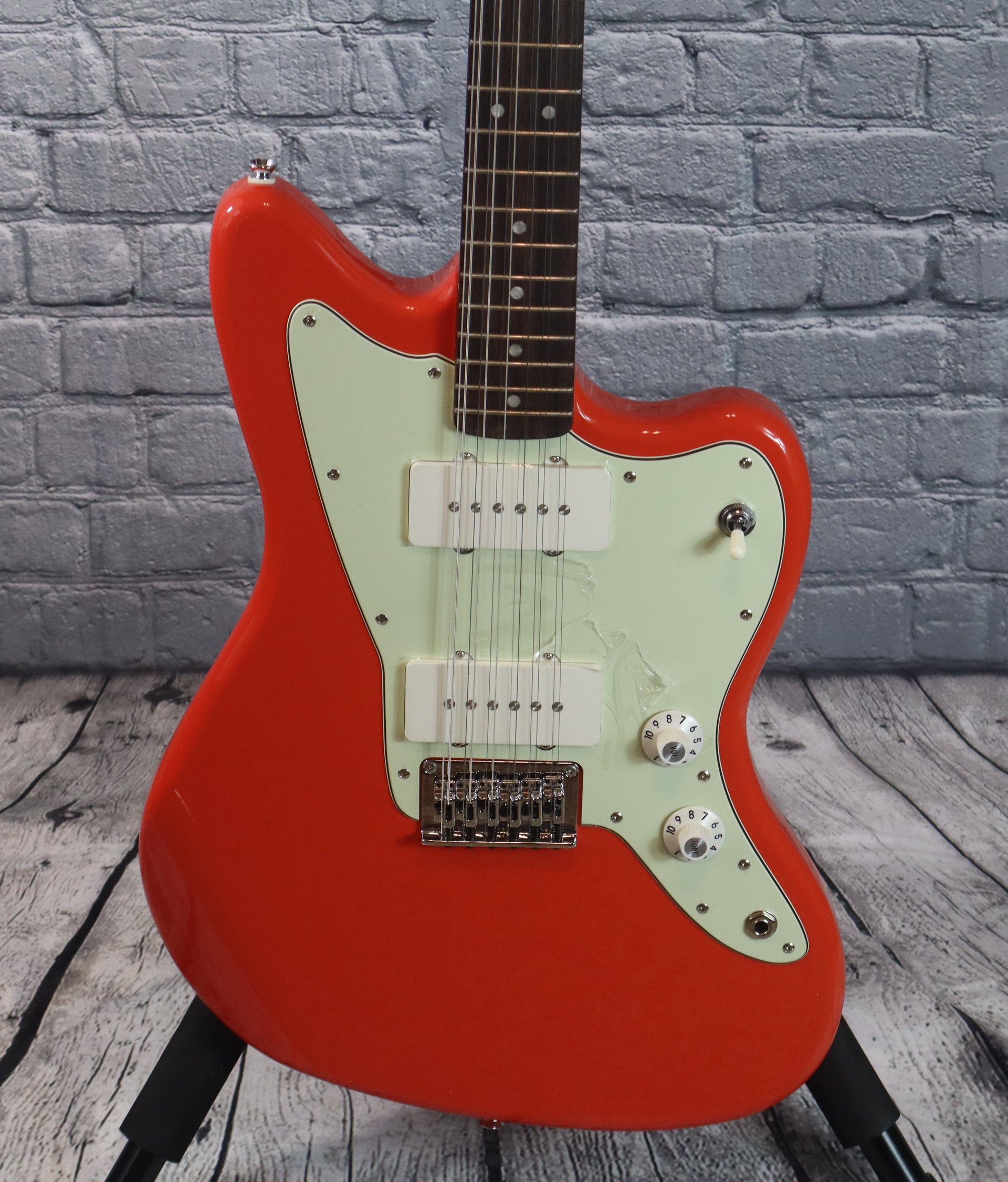 Squier Paranormal Jazzmaster XII 12 String Electric Guitar-Fiesta Red