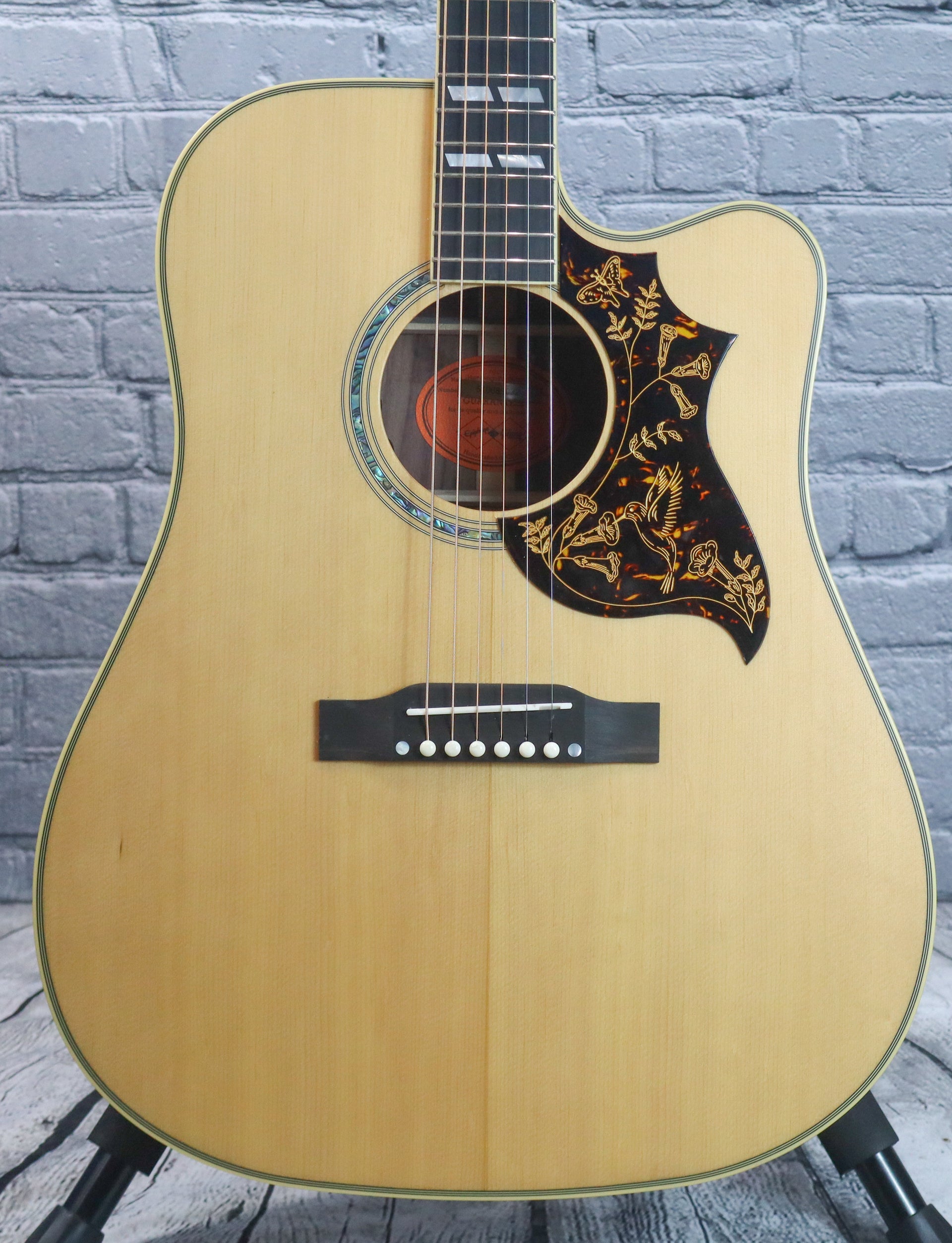 Epiphone Inspired by Gibson Hummingbird EC Acoustic-Electric Guitar-Natural