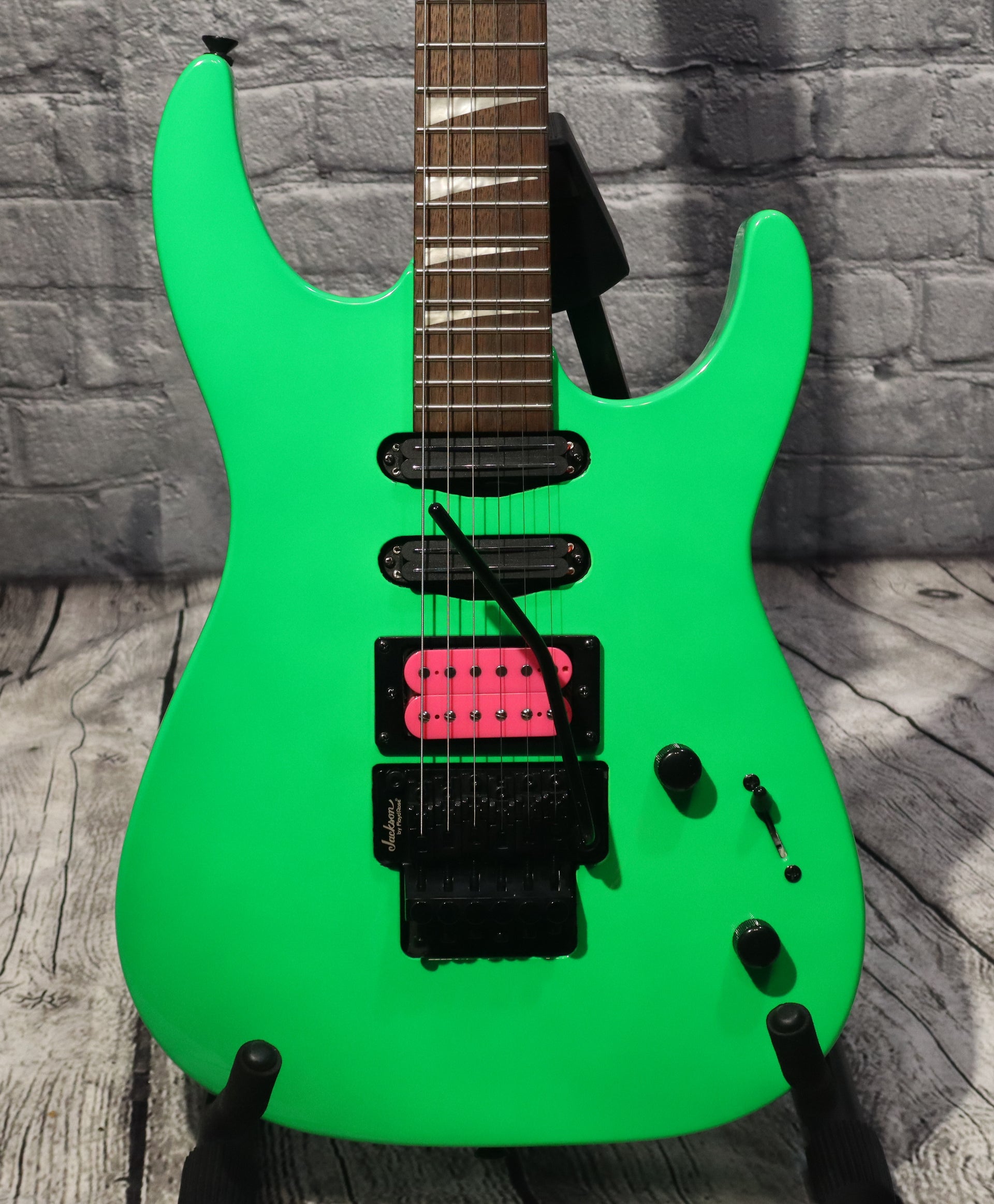 Jackson DK3XR HSS electric guitar-neon green