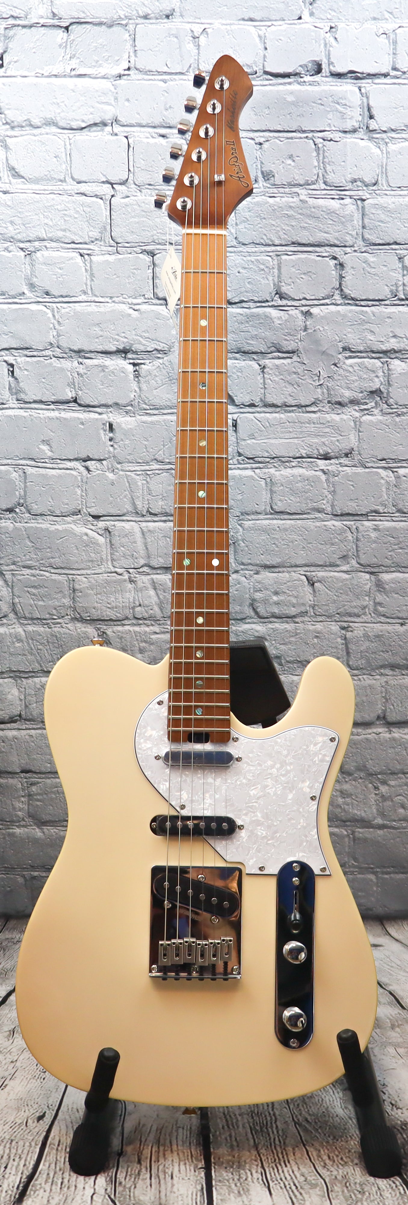 Aria Pro II 615-MK2 Nashville electric guitar-marble white