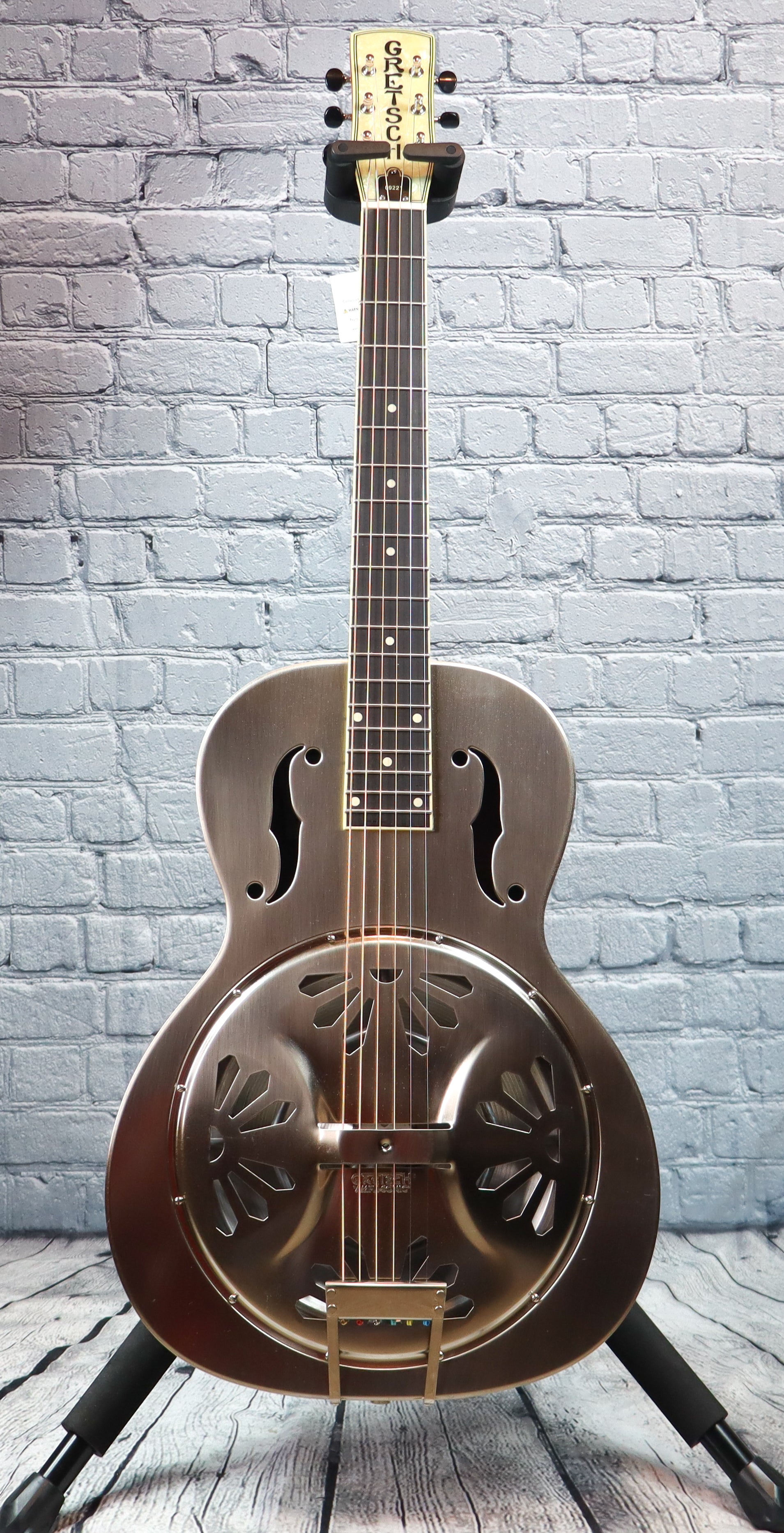 Gretsch G9221 Bobtail Round Neck Acoustic/Electric Resonator Guitar-Steel