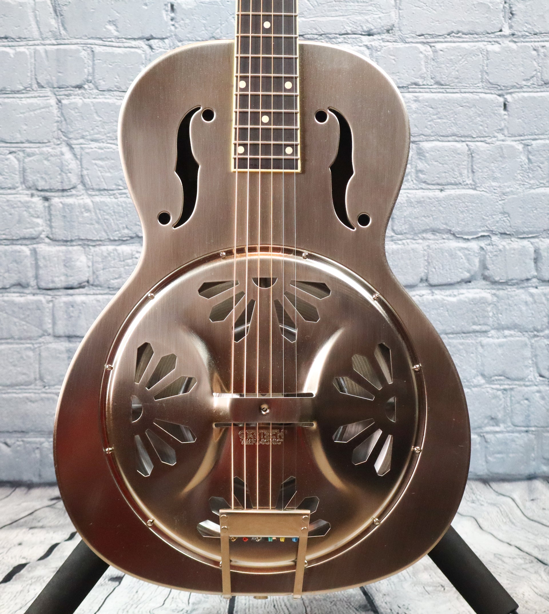 Gretsch G9221 Bobtail Round Neck Acoustic/Electric Resonator Guitar-Steel