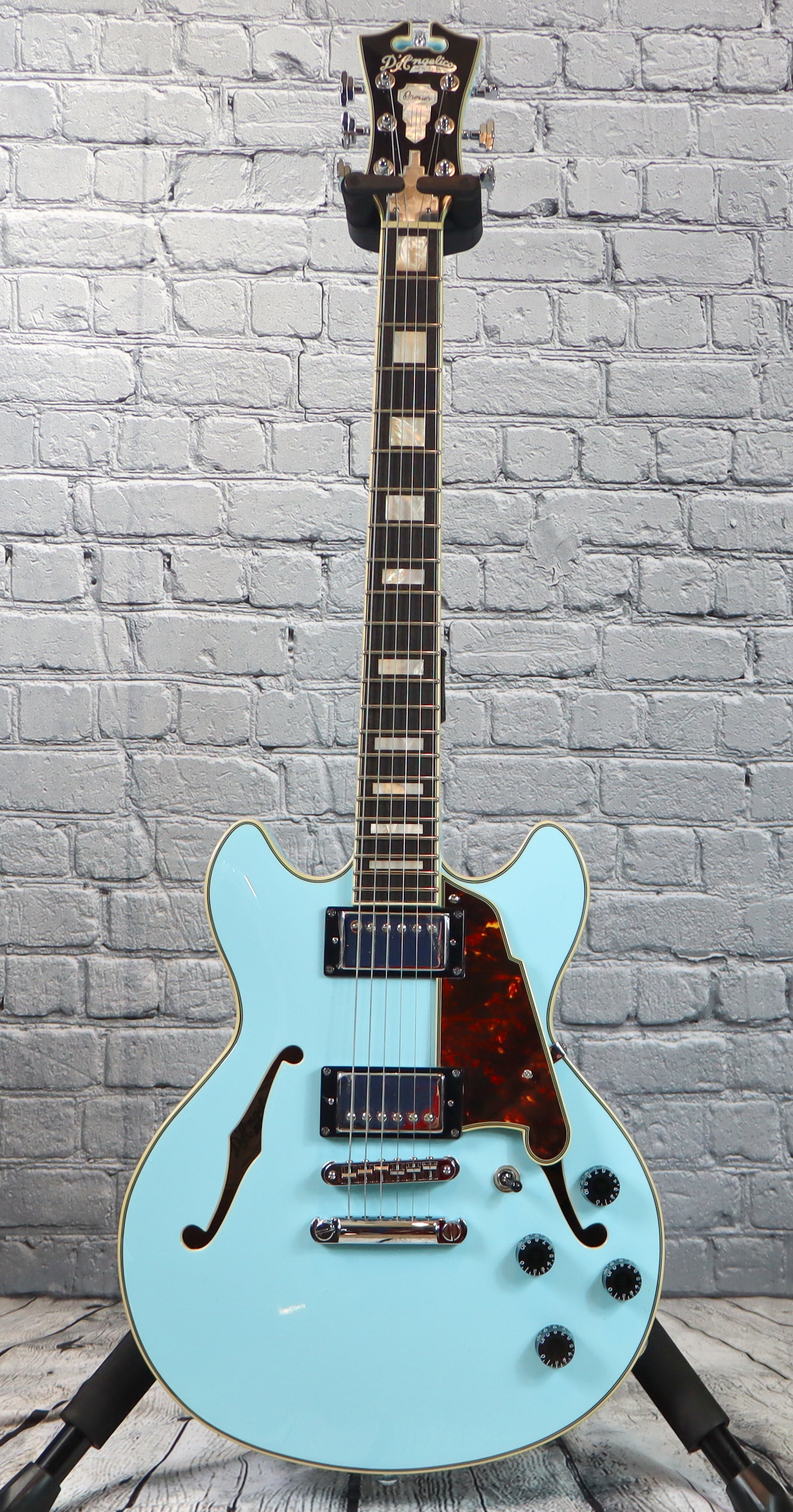 D'Angelico Premier Mini DC Electric Guitar-Sky Blue