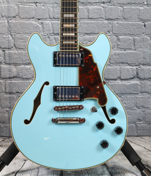D'Angelico Premier Mini DC Electric Guitar-Sky Blue