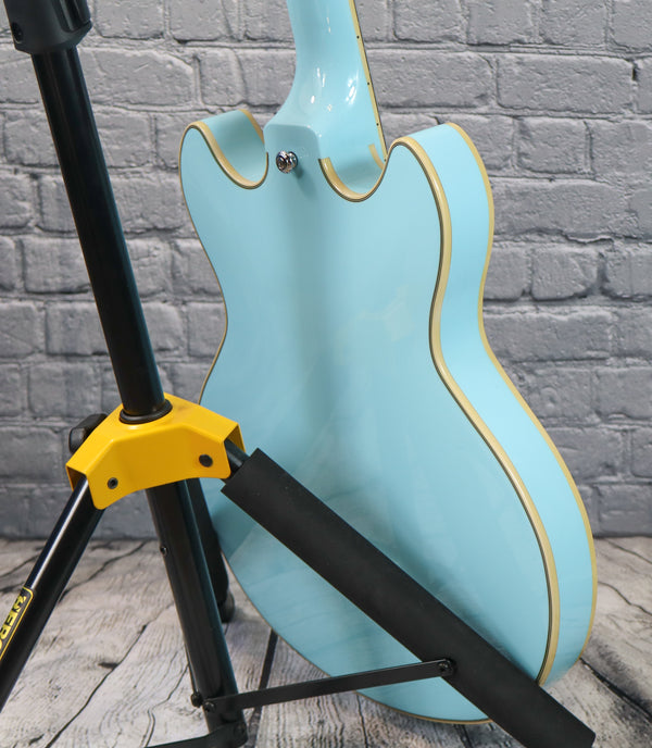 D'Angelico Premier Mini DC Electric Guitar-Sky Blue