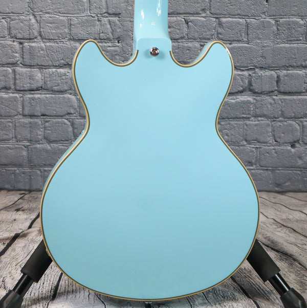 D'Angelico Premier Mini DC Electric Guitar-Sky Blue