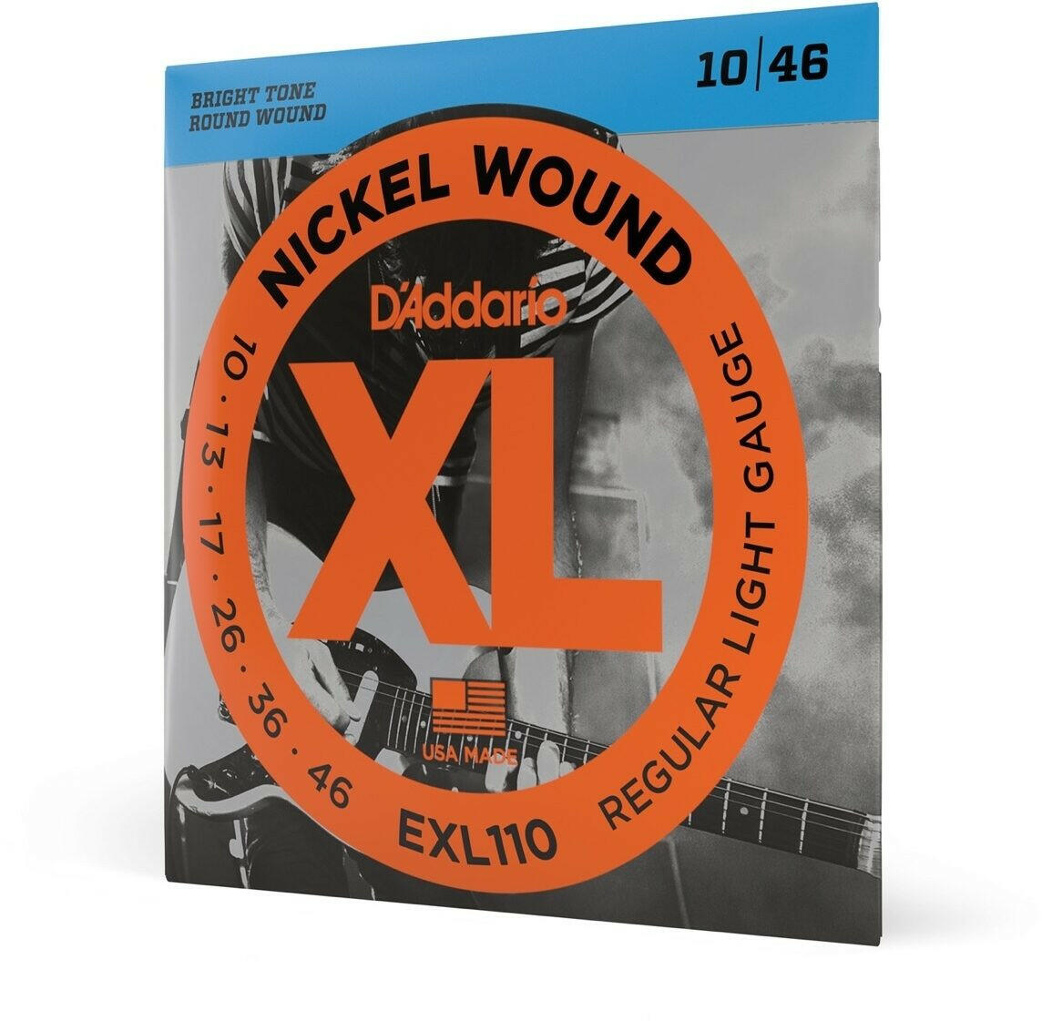 D'Addario EXL110 Nickel Wound Regular Light Electric Guitar Strings, 10-46 - Nickel.